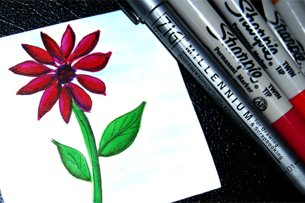 Coloring with Sharpies Enchant Art