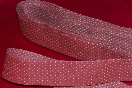 1 3/8" Brick Red and White Polka Dots 1 3/8" Brick Red and White Polka Dots