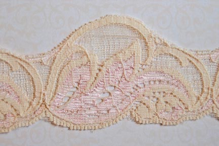 1 7/8" Scalloped Cream and Pink