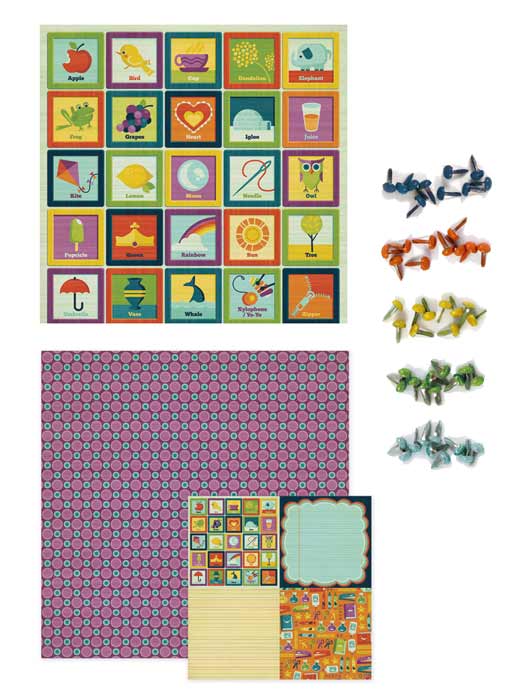 Show and Tell Cardstock and Brads
