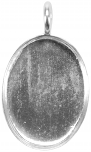 Bezel Base Elements Oval Pendant Base 1/Pkg
