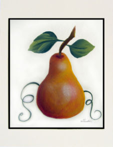 Sweet Pear Hand-Painted Card